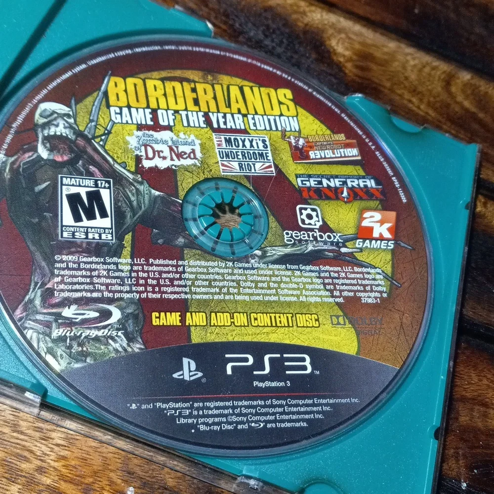 G-19 PS3 BLACK LABEL-Borderlands - game of the year edition game